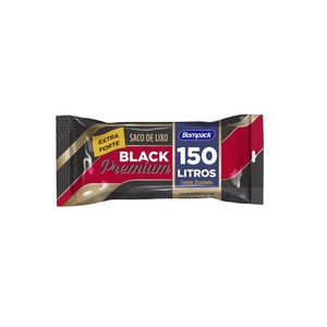 Saco de Lixo Premium Preto Bompack 150L com 10 Unidades