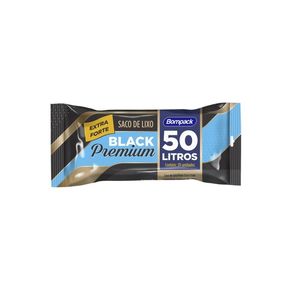 Saco de Lixo Premium Preto Bompack 50L com 20 Unidades