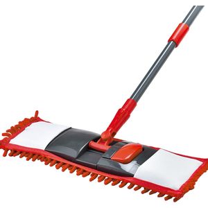 Mop Flat Chenile Powermaid Vermelho e Cinza