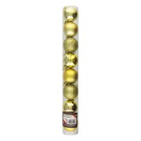 Conjunto Bola de Natal Dourada Powner 4cm com 8 peças
