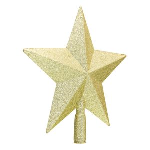 Ponteira Estrela Dourada com Glitter Powner 20cm