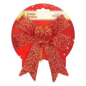 Laco de Natal Glitter Vermelho Powner 12cm x 16cm