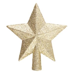 Ponteira Estrela Glitter Champagne Powner 12cm