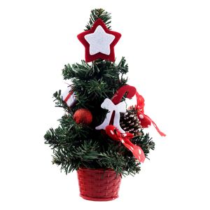 Mini Árvore de Natal Vermelho e Branco Powner 30cm