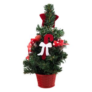 Mini Árvore de Natal Vermelho e Branco Powner 30cm