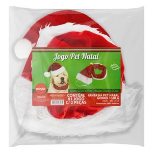 Fantasia para Pet Natal Magizi com 2 peças