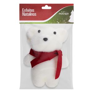 Enfeite de Urso Cachecol Vermelho Powner 13cm