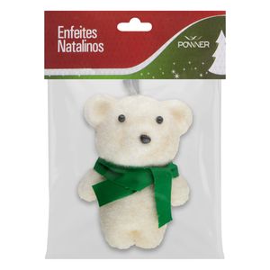 Enfeite de Urso Cachecol Verde Powner 13cm