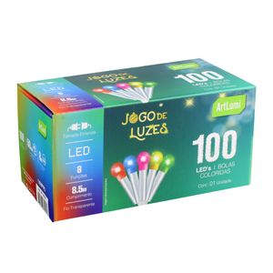 Pisca 100 Leds Bolas com Emenda Newpro Colorido