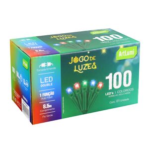 Pisca 100 Leds Double com Emenda Newpro Colorido