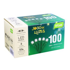 Pisca 100 Leds Double com Emenda Newpro Branco Suave