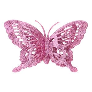 Enfeite de Borboleta Rosé Powner 9cm com 2 peças