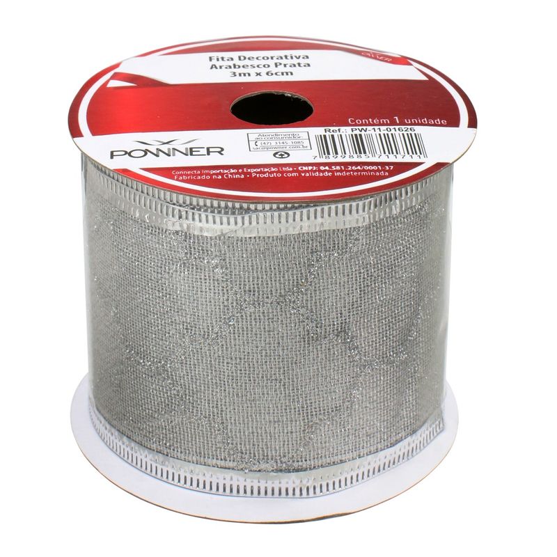 Fita-Natalina-Arabesco-Prata-Powner-6cm-x-3m-141536