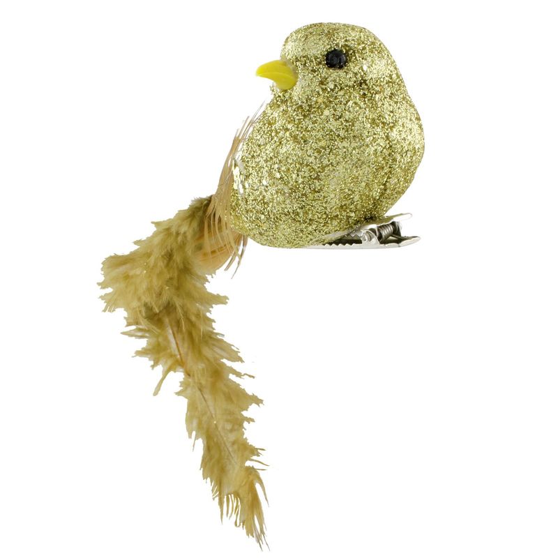 EnfeitedePassarinhoDouradoPowner14cm-142227