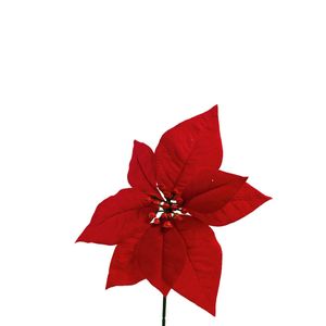 Flor Bico de Papagaio Vermelho de Veludo Magizi 23cm