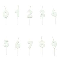 Vela de Aniversário N º 9 Colors Branco Regina