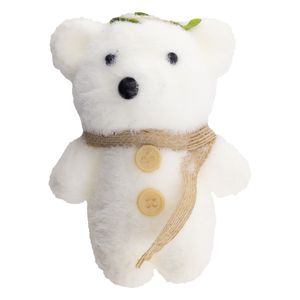 Enfeite de Urso Cachecol Branco Powner 13cm