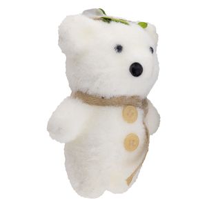 Enfeite de Urso Cachecol Branco Powner 13cm