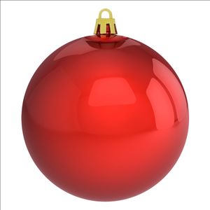 Bola de Natal Brilhante Vermelha Powner 9cm