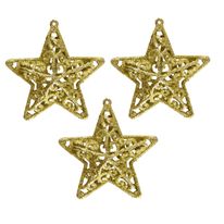 Conjunto de Estrela Vazada Dourada Powner com 3 peças