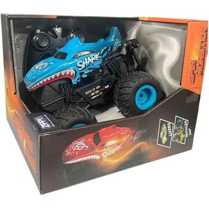 Carro de Controle Remoto e Led Spin Monster Zippy Toys Azul