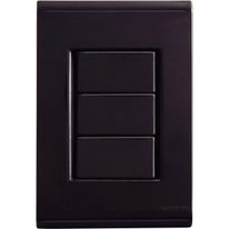 Conjunto de Placa Cega Liz Grafite Tramontina 4x2
