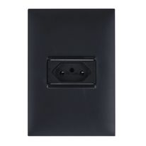 Tomada 2 Pinos + Terra Pial Plus + Legrand 10A Preto