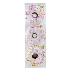 Conjunto de Enfeite Donut Powner 8cm com 3 peças