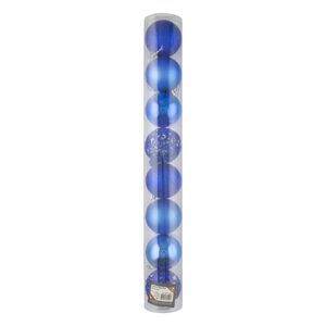 Conjunto Bola de Natal Azul Powner 6cm com 8 peças