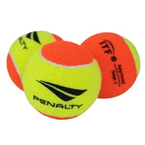 Conjunto de Bola Beach Tennis Penalty XVIII Amarela e Laranja