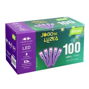 Pisca 100 Leds com Emenda Newpro Roxo