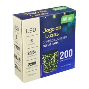 Cordão Luminoso 200 Leds Newpro 20,5m Branco Suave