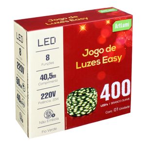 Pisca 400 Leds Easy Newpro 40m Branco Suave