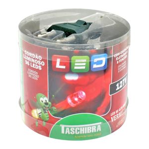 Pisca 96 Leds Vermelho Taschibra 8 Funções 127V