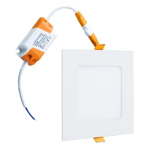 Painel Led de Embutir Branco Quadrado Bronzearte Slim 6W 3000K Bivolt