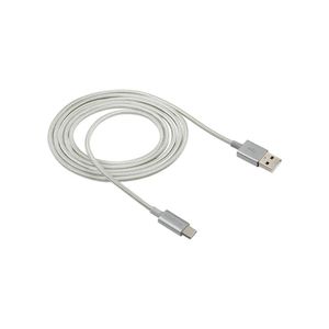 Cabo Usb Tipo C de Nylon Intelbras Branco 1,5m