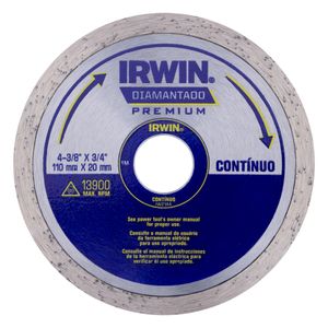 Disco de Corte Continuo Diamantado Irwin 110mm