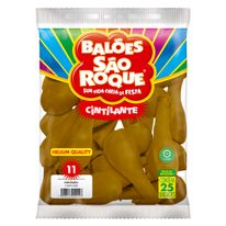 Balão Cintilante N° 11 Dourado 25 Unidades São Roque