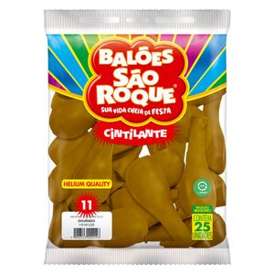 Balão Cintilante Dourado São Roque n.° 11 25 unidades