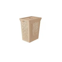 Cesto de Roupa com Tampa Uz Capuccino 55 litros