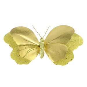 Enfeite de Borboleta Sophie Dourado Powner 21cm