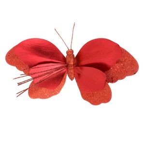 Enfeite de Borboleta Sophie Vermelho Powner 21cm