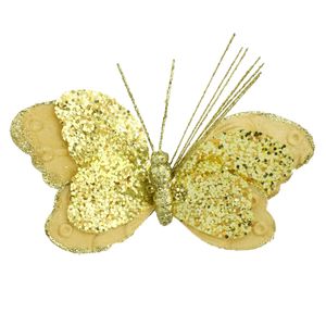 Enfeite de Borboleta Grace Dourado Powner 21cm