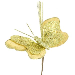 Enfeite de Borboleta Grace Dourado Powner 21cm