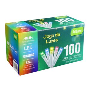 Pisca 100 Leds Colorido Newpro Estático com Emenda