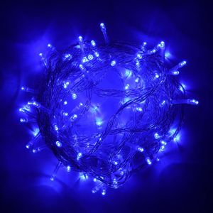 Pisca 100 Leds Azul com Emenda Newpro Fio Transparente