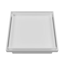 Ralo Invisível Universal Quadrado Astra Branco 15cm x 15cm