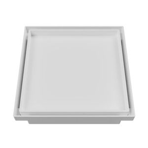 Ralo Invisível Universal Quadrado Astra Branco 15cm x 15cm