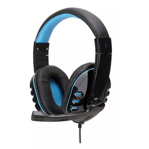 Headset Gamer Line Preto e Azul Letron