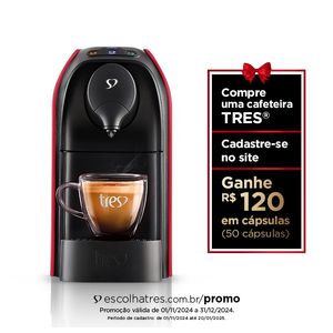 Máquina de Café Espresso Passione Vermelha 3 Corações 1250W